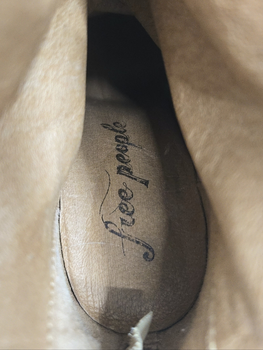 Free People Elle‎ Boots Slouchy Natural Cream Leather - Picture 6 of 15